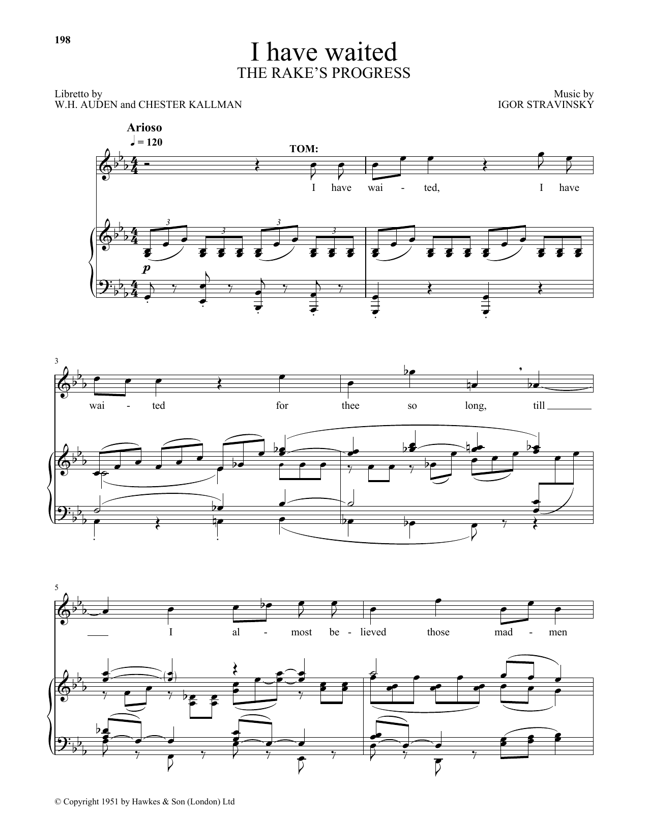 Learn to play Igor Stravinsky I Have Waited sheet music for Piano & Vocal in minutes. Igor Stravinsky I Have Waited sheet music preview music notes and score for Piano & Vocal including 2 page(s)