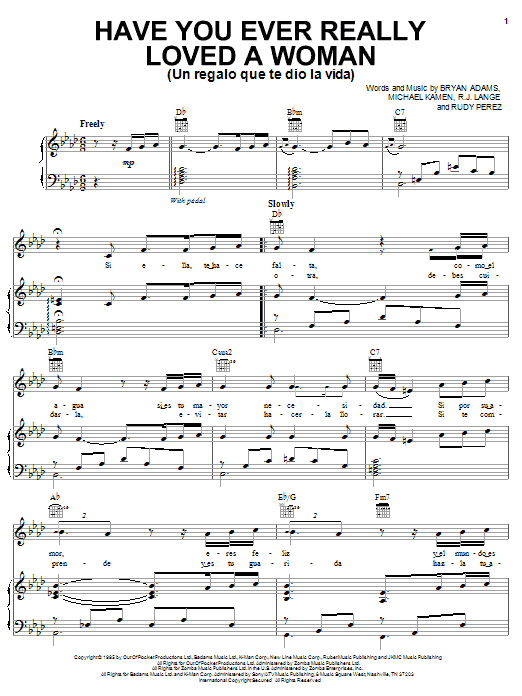 Learn to play Il Divo Have You Ever Really Loved A Woman (Un Regalo Que Te Dio La Vida) sheet music for Piano, Vocal & Guitar (Right-Hand Melody) in minutes. Il Divo Have You Ever Really Loved A Woman (Un Regalo Que Te Dio La Vida) sheet music preview music notes and score for Piano, Vocal & Guitar (Right-Hand Melody) including 7 page(s)