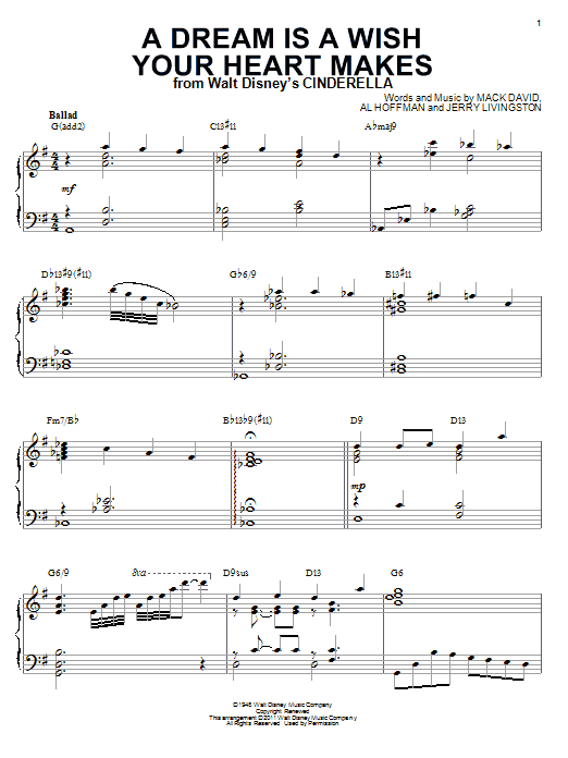 Learn to play Ilene Woods A Dream Is A Wish Your Heart Makes sheet music for Piano in minutes. Ilene Woods A Dream Is A Wish Your Heart Makes sheet music notes and chords
