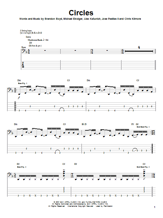 Learn to play Incubus Circles sheet music for Bass Guitar Tab in minutes. Incubus Circles sheet music notes and chords