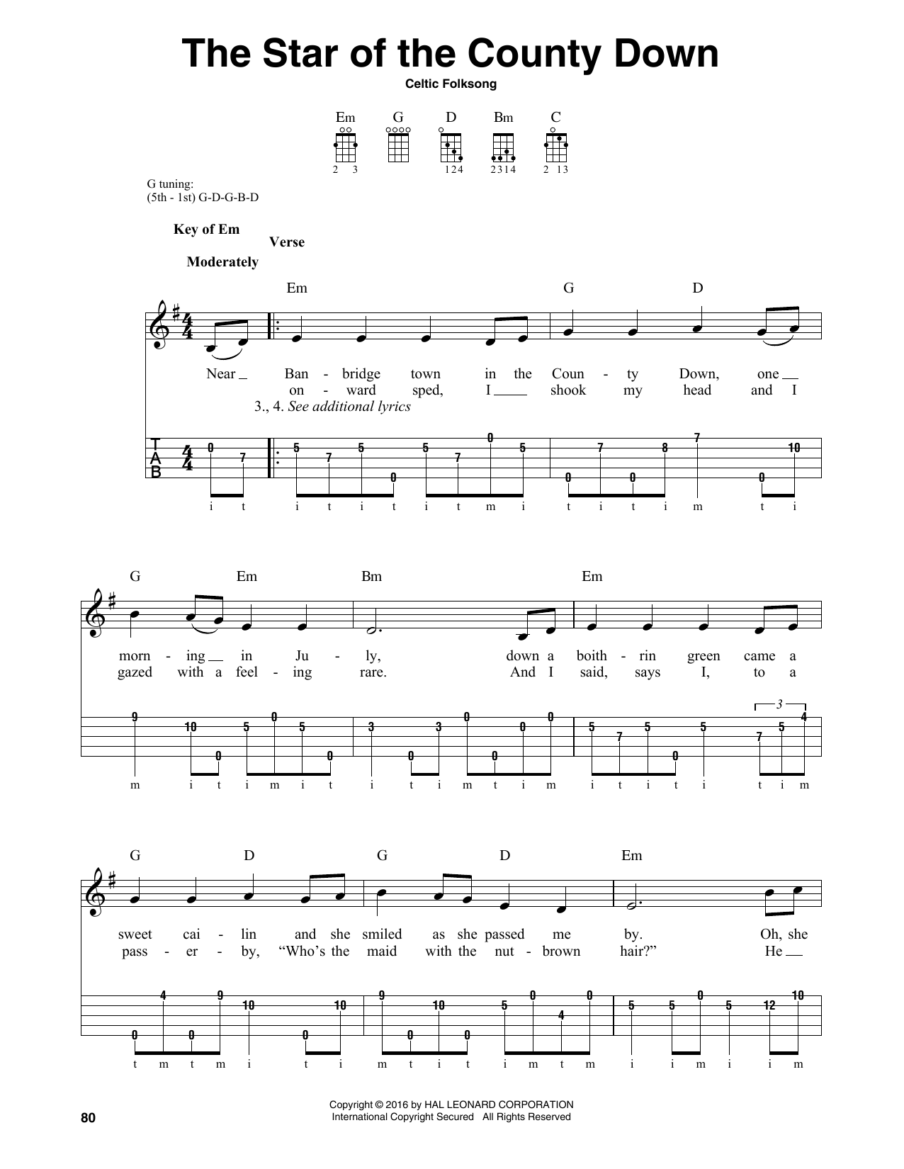 Learn to play Irish Folksong Star Of County Down sheet music for Piano, Vocal & Guitar (Right-Hand Melody) in minutes. Irish Folksong Star Of County Down sheet music preview music notes and score for Piano, Vocal & Guitar (Right-Hand Melody) including 2 page(s)