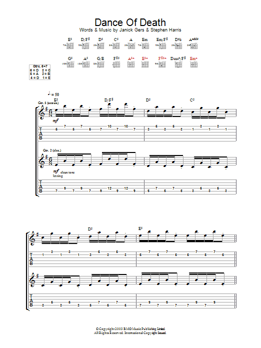 Learn to play Iron Maiden Dance Of Death sheet music for Guitar Tab in minutes. Iron Maiden Dance Of Death sheet music preview music notes and score for Guitar Tab including 24 page(s)
