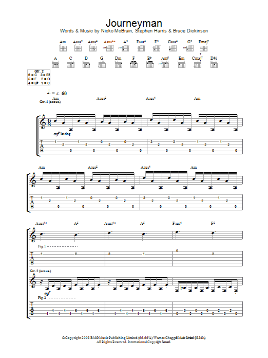Learn to play Iron Maiden Journeyman sheet music for Guitar Tab in minutes. Iron Maiden Journeyman sheet music preview music notes and score for Guitar Tab including 12 page(s)