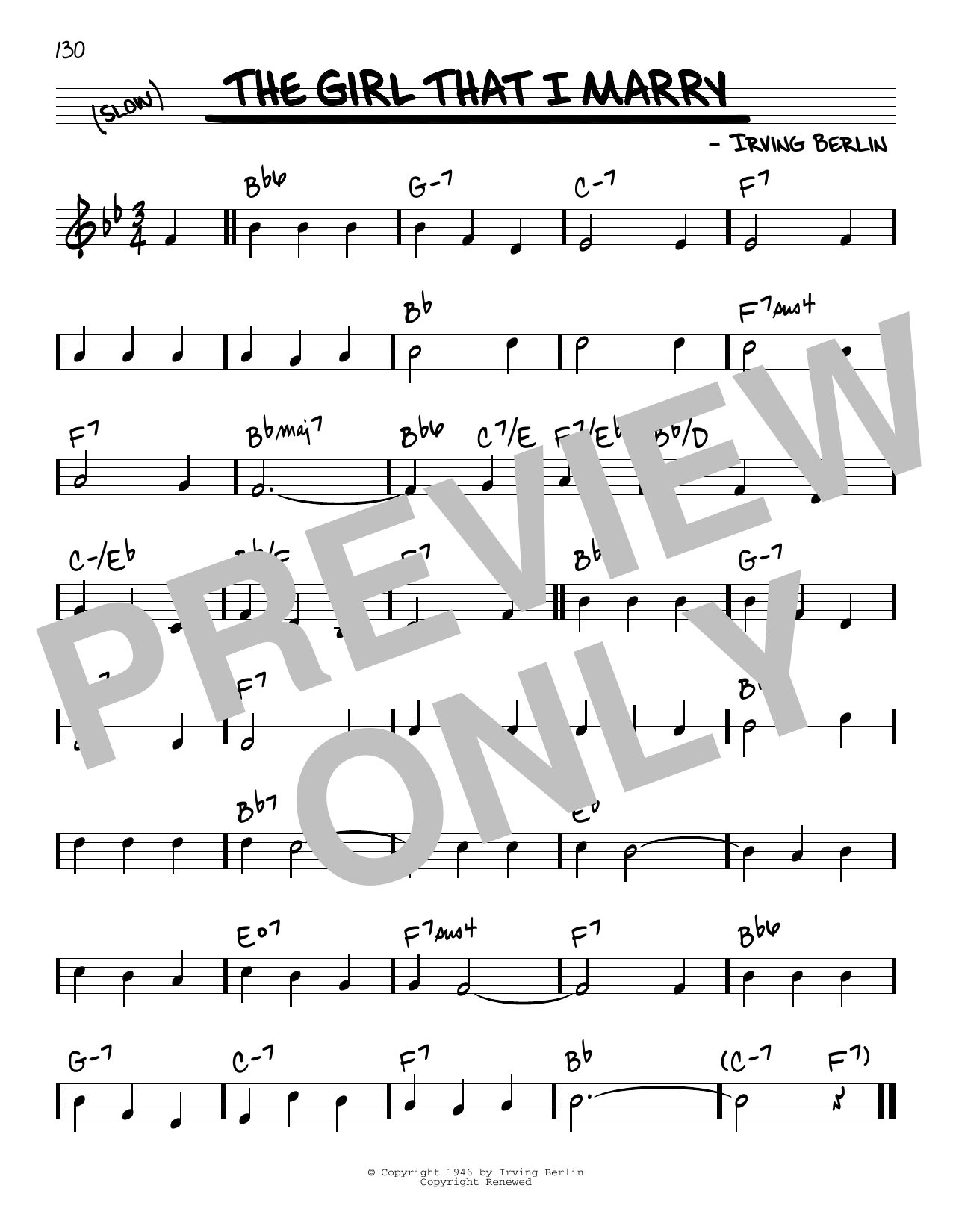 Learn to play Irving Berlin The Girl That I Marry sheet music for Piano, Vocal & Guitar (Right-Hand Melody) in minutes. Irving Berlin The Girl That I Marry sheet music notes and chords