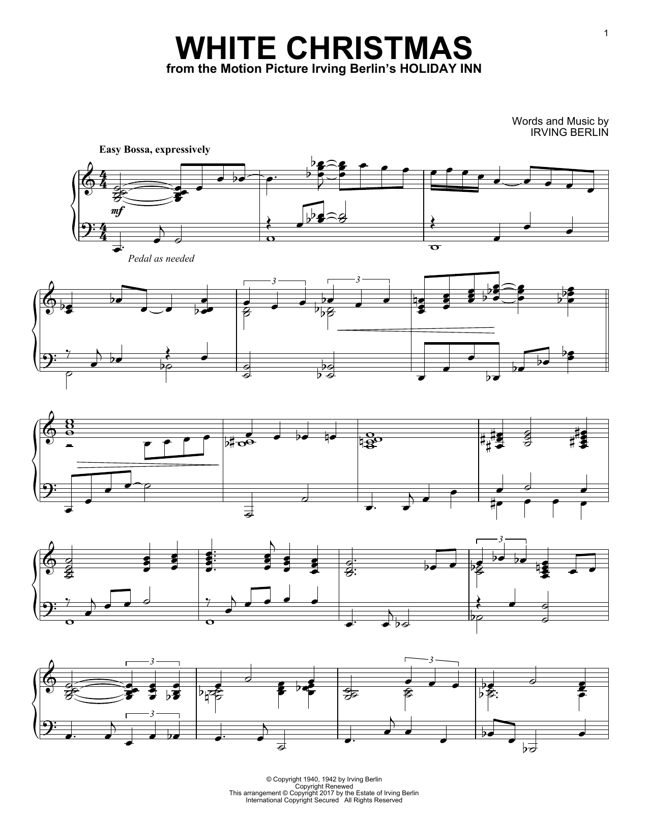 Learn to play Irving Berlin White Christmas sheet music for Piano in minutes. Irving Berlin White Christmas sheet music notes and chords