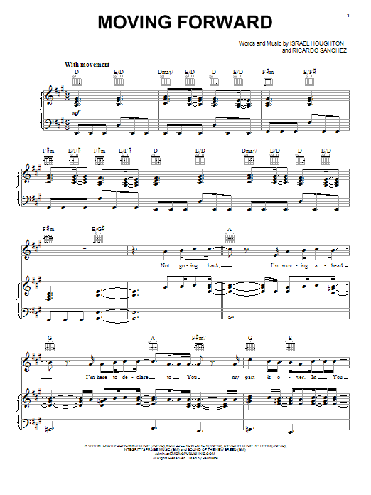 Learn to play Israel Houghton Moving Forward sheet music for Piano, Vocal & Guitar (Right-Hand Melody) in minutes. Israel Houghton Moving Forward sheet music notes and chords