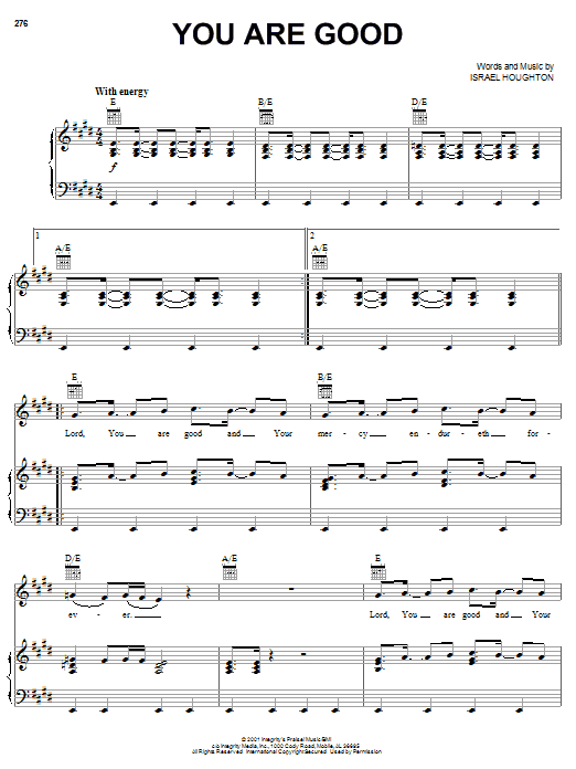 Learn to play Israel Houghton You Are Good sheet music for Lyrics & Chords in minutes. Israel Houghton You Are Good sheet music notes and chords