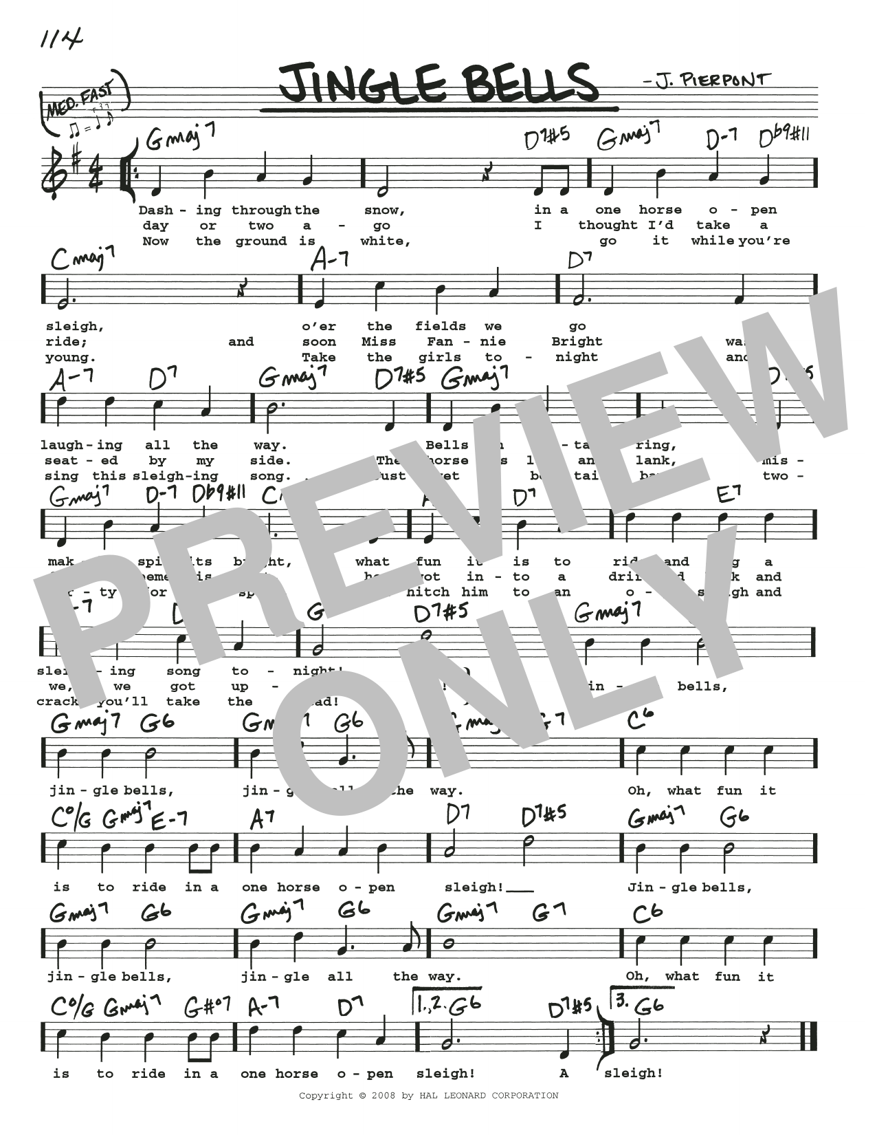 Learn to play J. Pierpont Jingle Bells sheet music for Melody Line, Lyrics & Chords in minutes. J. Pierpont Jingle Bells sheet music preview music notes and score for Melody Line, Lyrics & Chords including 2 page(s)