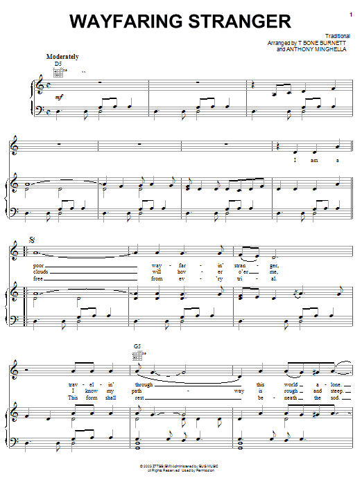 Learn to play Jack White Wayfaring Stranger sheet music for Piano, Vocal & Guitar (Right-Hand Melody) in minutes. Jack White Wayfaring Stranger sheet music preview music notes and score for Piano, Vocal & Guitar (Right-Hand Melody) including 4 page(s)