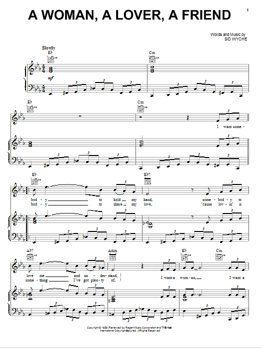 Learn to play Jackie Wilson A Woman, A Lover, A Friend sheet music for Piano, Vocal & Guitar (Right-Hand Melody) in minutes. Jackie Wilson A Woman, A Lover, A Friend sheet music notes and chords