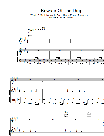 Learn to play Jamelia Beware Of The Dog sheet music for Piano, Vocal & Guitar in minutes. Jamelia Beware Of The Dog sheet music preview music notes and score for Piano, Vocal & Guitar including 6 page(s)