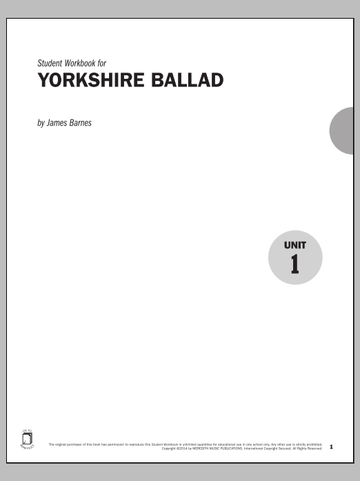 James Barnes Guides to Band Masterworks, Vol. 4 - Student Workbook - Yorkshire Ballad sheet music, chords, lyrics - Printable PDF for Instrumental Method