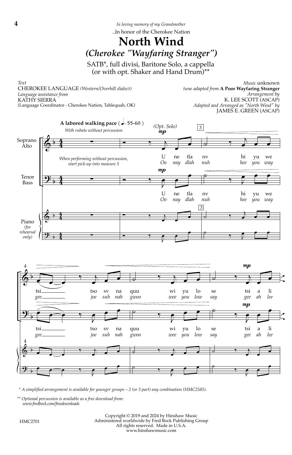 James E. Green North Wind (Cherokee 