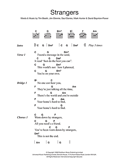 Learn to play James Strangers sheet music for Lyrics & Chords in minutes. James Strangers sheet music notes and chords
