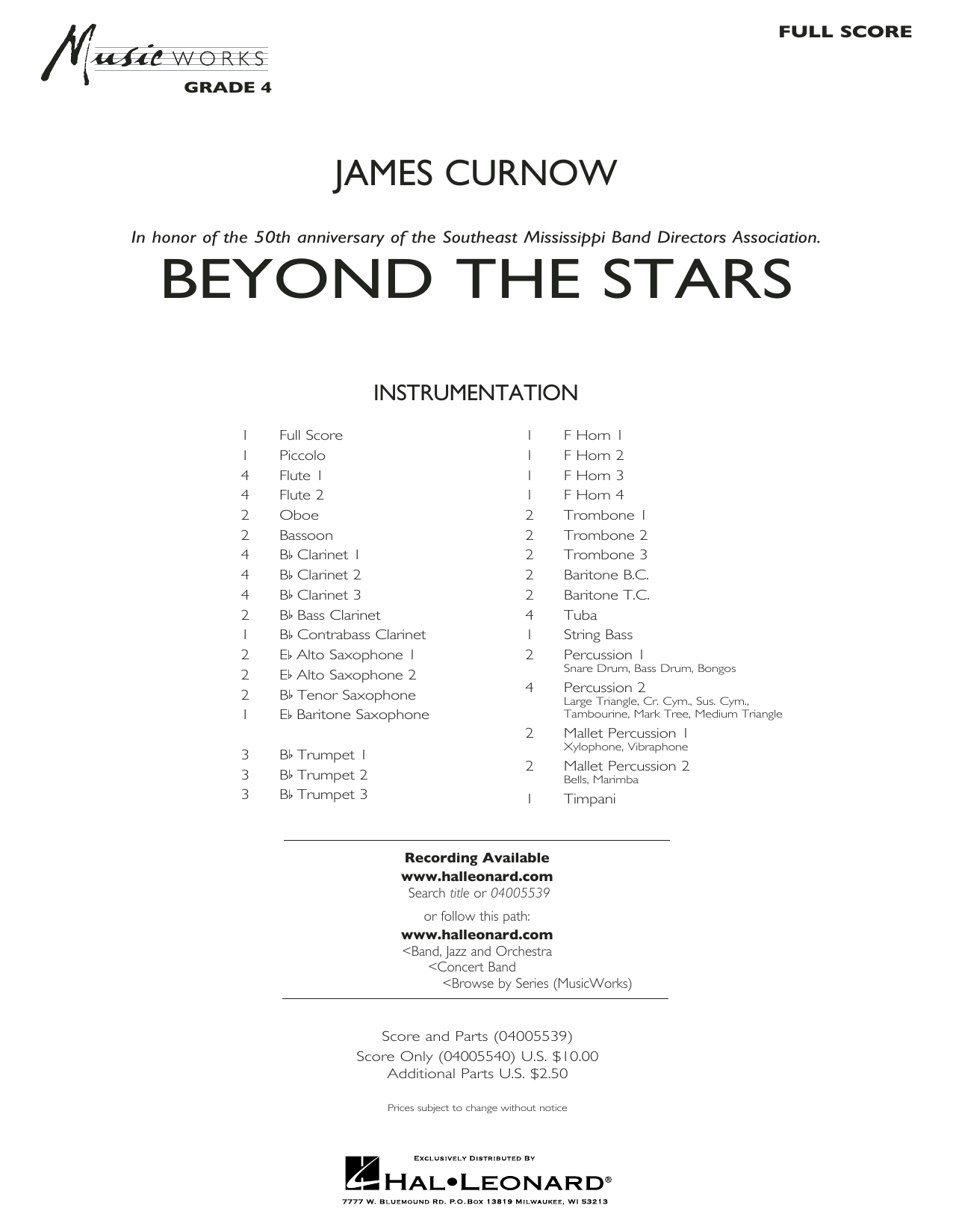 Learn to play James Curnow Beyond the Stars - Conductor Score (Full Score) sheet music for Concert Band in minutes. James Curnow Beyond the Stars - Conductor Score (Full Score) sheet music preview music notes and score for Concert Band including 32 page(s)