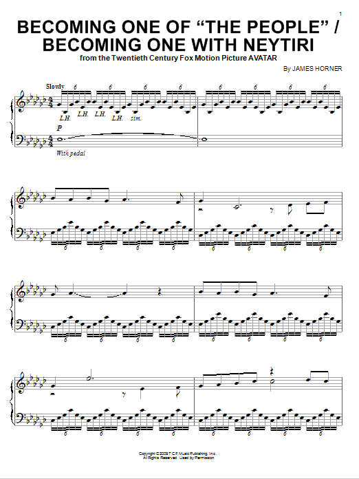 Learn to play James Horner Becoming One Of James Horner Becoming One Of