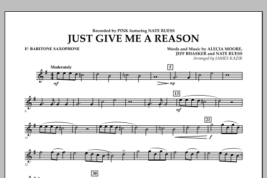Learn to play James Kazik Just Give Me a Reason - Eb Baritone Saxophone sheet music for Concert Band in minutes. James Kazik Just Give Me a Reason - Eb Baritone Saxophone sheet music notes and chords