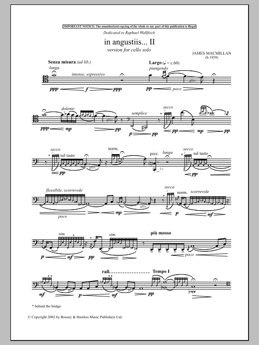 Learn to play James MacMillan In Angustiis sheet music for Piano in minutes. James MacMillan In Angustiis sheet music notes and chords