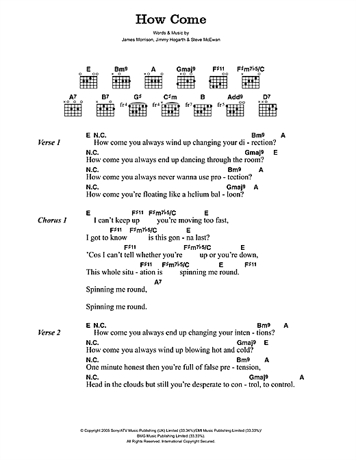 Learn to play James Morrison How Come sheet music for Piano, Vocal & Guitar in minutes. James Morrison How Come sheet music notes and chords
