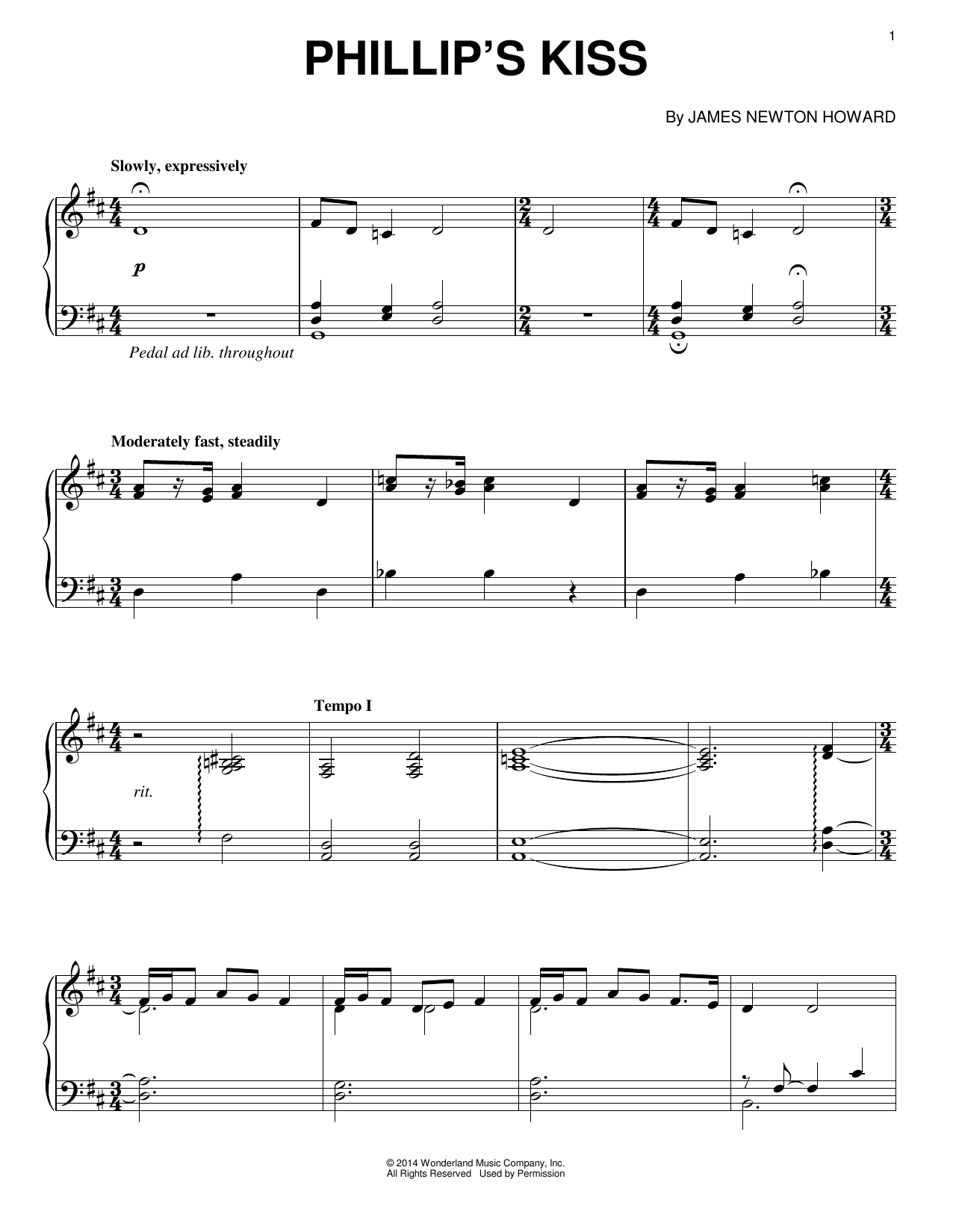 Learn to play James Newton Howard Phillip's Kiss sheet music for Piano in minutes. James Newton Howard Phillip's Kiss sheet music notes and chords