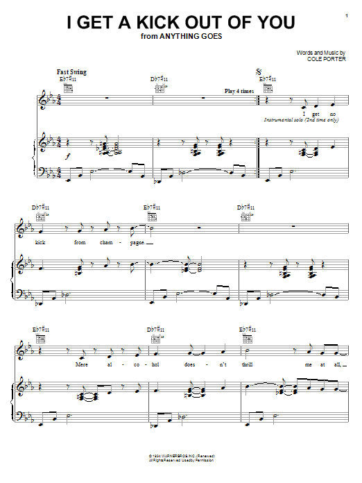 Learn to play Jamie Cullum I Get A Kick Out Of You sheet music for Piano, Vocal & Guitar (Right-Hand Melody) in minutes. Jamie Cullum I Get A Kick Out Of You sheet music preview music notes and score for Piano, Vocal & Guitar (Right-Hand Melody) including 7 page(s)