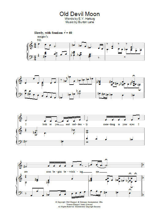 Learn to play Jamie Cullum Old Devil Moon sheet music for Piano, Vocal & Guitar in minutes. Jamie Cullum Old Devil Moon sheet music preview music notes and score for Piano, Vocal & Guitar including 11 page(s)