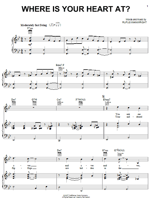 Learn to play Jamie Cullum Where Is Your Heart At? sheet music for Piano, Vocal & Guitar (Right-Hand Melody) in minutes. Jamie Cullum Where Is Your Heart At? sheet music preview music notes and score for Piano, Vocal & Guitar (Right-Hand Melody) including 6 page(s)