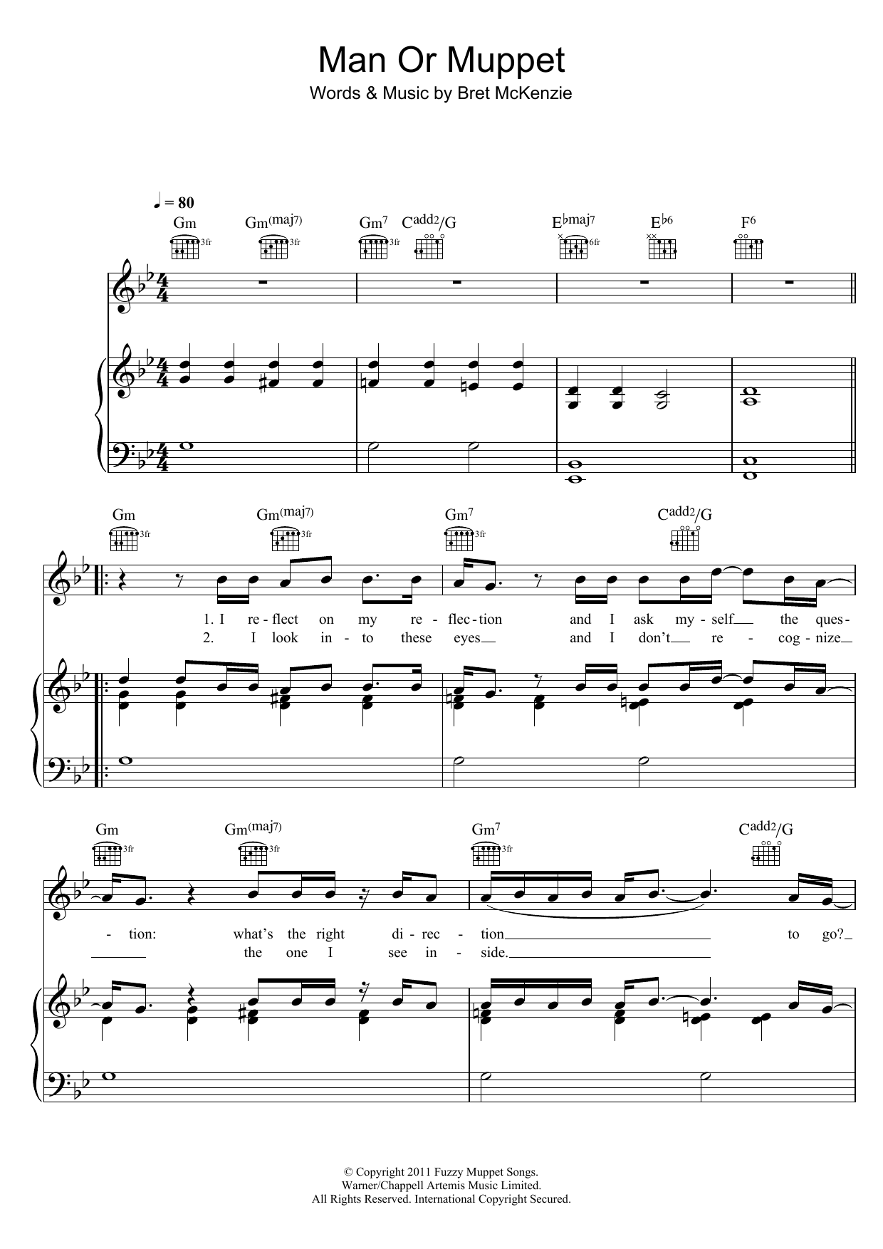 Learn to play Jason Segel Man Or Muppet sheet music for Piano, Vocal & Guitar (Right-Hand Melody) in minutes. Jason Segel Man Or Muppet sheet music preview music notes and score for Piano, Vocal & Guitar (Right-Hand Melody) including 4 page(s)