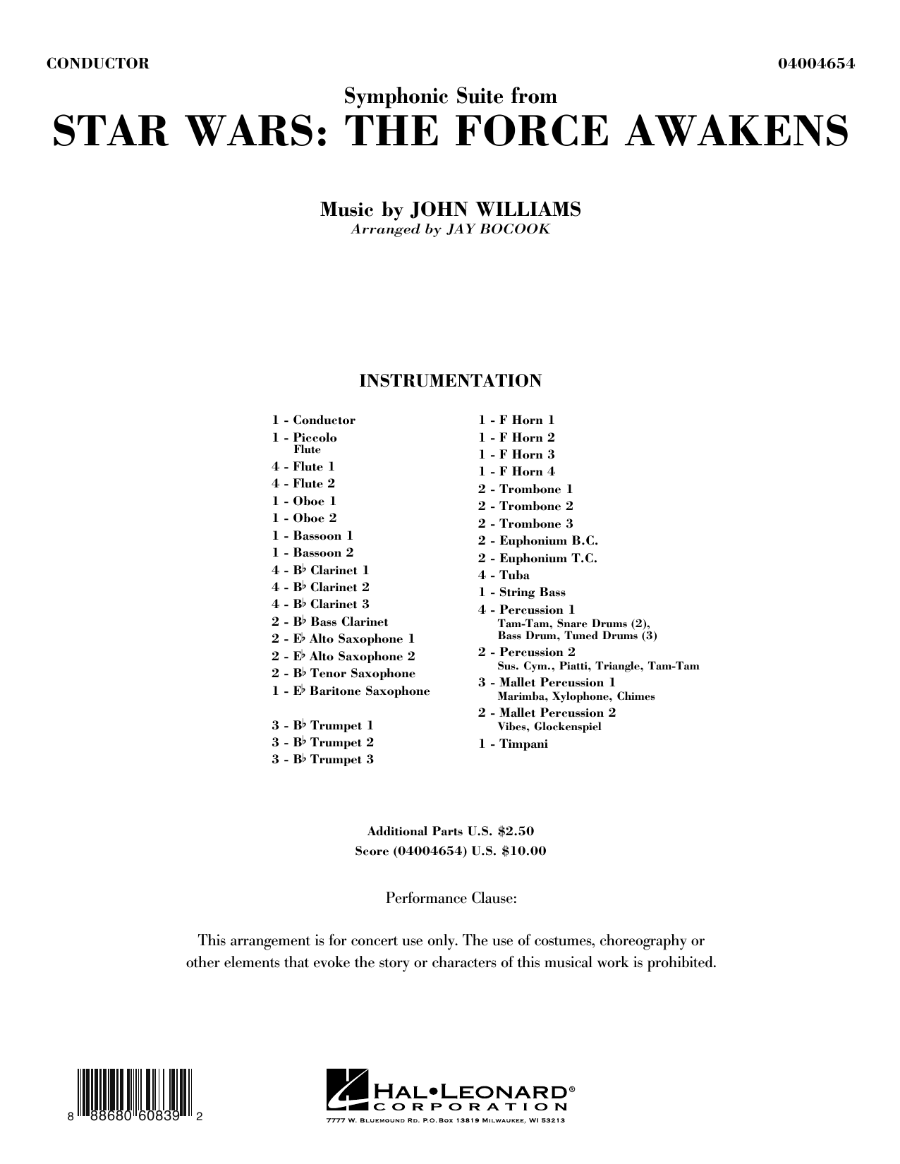 Learn to play Jay Bocook Symphonic Suite from Star Wars: The Force Awakens - Conductor Score (Full Score) sheet music for Concert Band in minutes. Jay Bocook Symphonic Suite from Star Wars: The Force Awakens - Conductor Score (Full Score) sheet music preview music notes and score for Concert Band including 36 page(s)