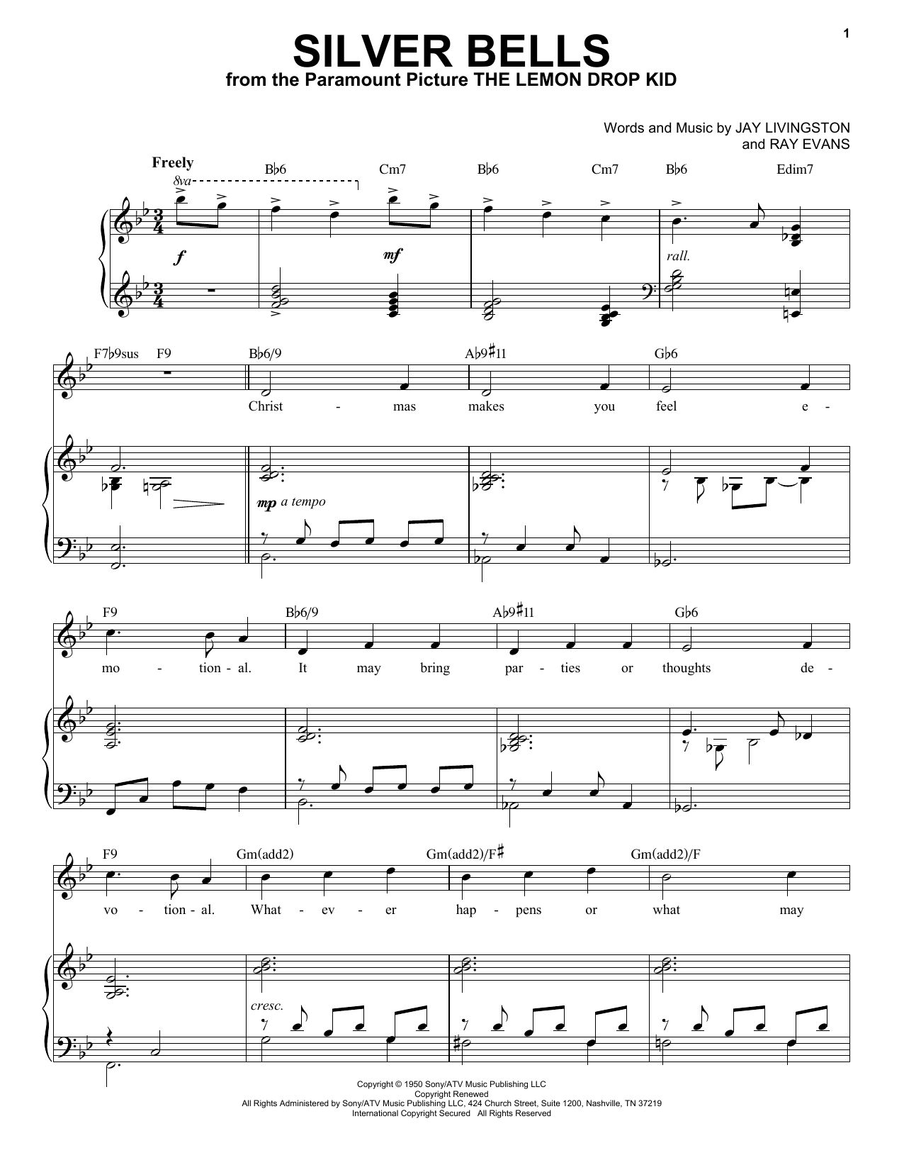Learn to play Jay Livingston Silver Bells sheet music for Piano in minutes. Jay Livingston Silver Bells sheet music notes and chords