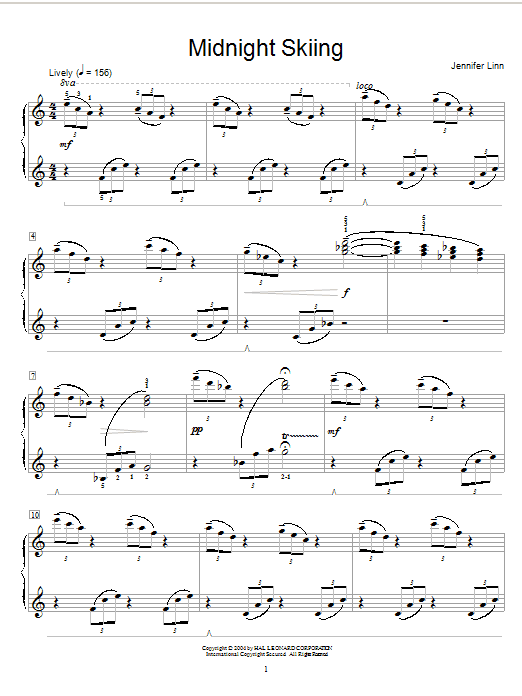 Learn to play Jennifer Linn Midnight Skiing sheet music for Easy Piano in minutes. Jennifer Linn Midnight Skiing sheet music preview music notes and score for Easy Piano including 4 page(s)