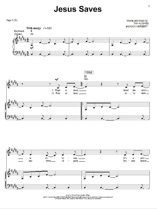 Learn to play Jeremy Camp Jesus Saves sheet music for Piano, Vocal & Guitar (Right-Hand Melody) in minutes. Jeremy Camp Jesus Saves sheet music notes and chords