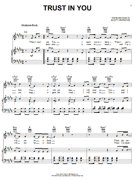 Learn to play Jeremy Camp Trust In You sheet music for Piano, Vocal & Guitar (Right-Hand Melody) in minutes. Jeremy Camp Trust In You sheet music preview music notes and score for Piano, Vocal & Guitar (Right-Hand Melody) including 6 page(s)