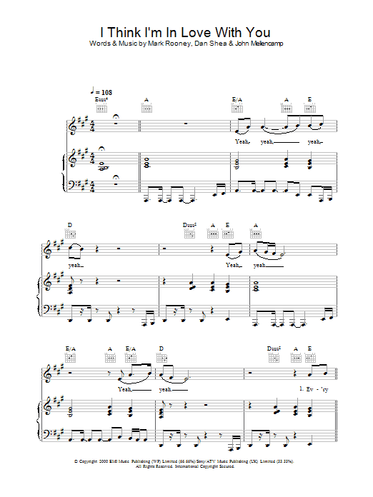 Learn to play Jessica Simpson I Think I'm In Love With You sheet music for Piano, Vocal & Guitar in minutes. Jessica Simpson I Think I'm In Love With You sheet music preview music notes and score for Piano, Vocal & Guitar including 5 page(s)