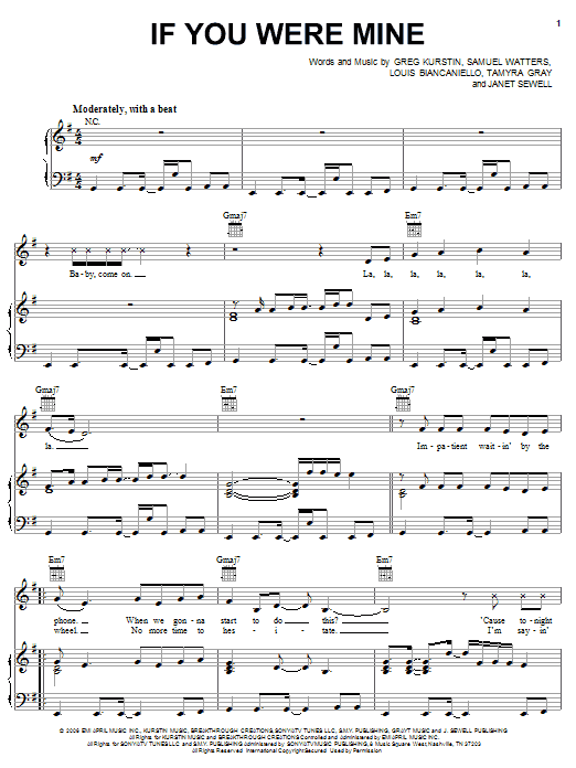 Learn to play Jessica Simpson If You Were Mine sheet music for Piano, Vocal & Guitar (Right-Hand Melody) in minutes. Jessica Simpson If You Were Mine sheet music preview music notes and score for Piano, Vocal & Guitar (Right-Hand Melody) including 5 page(s)