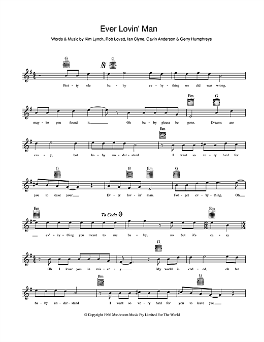 Learn to play Jet Ever Lovin' Man sheet music for Melody Line, Lyrics & Chords in minutes. Jet Ever Lovin' Man sheet music preview music notes and score for Melody Line, Lyrics & Chords including 2 page(s)