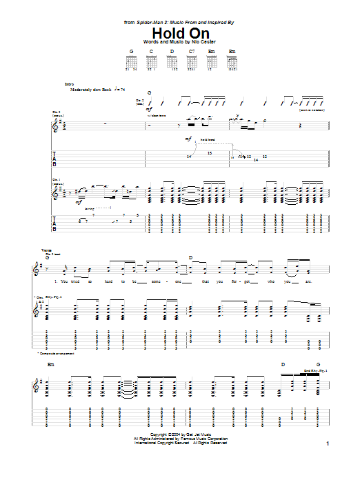Learn to play Jet Hold On sheet music for Guitar Tab in minutes. Jet Hold On sheet music notes and chords