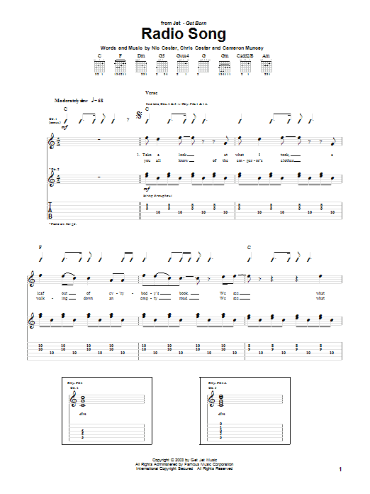 Learn to play Jet Radio Song sheet music for Guitar Tab in minutes. Jet Radio Song sheet music preview music notes and score for Guitar Tab including 8 page(s)