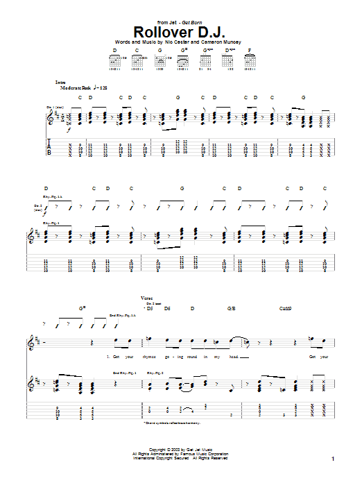 Learn to play Jet Rollover D.J. sheet music for Guitar Tab in minutes. Jet Rollover D.J. sheet music preview music notes and score for Guitar Tab including 7 page(s)