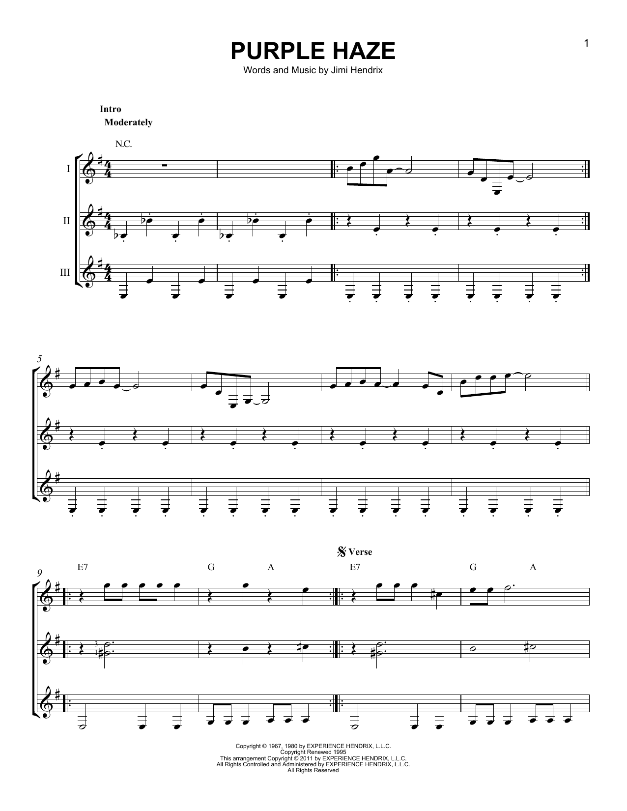 Learn to play Jimi Hendrix Purple Haze sheet music for Melody Line, Lyrics & Chords in minutes. Jimi Hendrix Purple Haze sheet music preview music notes and score for Melody Line, Lyrics & Chords including 2 page(s)