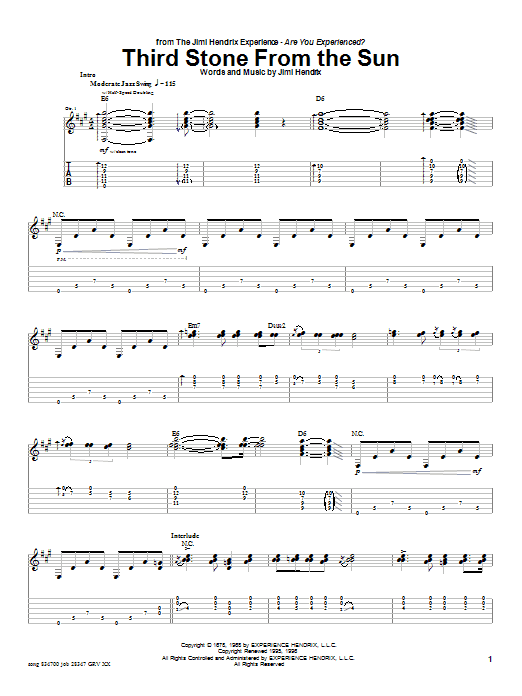 Learn to play Jimi Hendrix Third Stone From The Sun sheet music for Melody Line, Lyrics & Chords in minutes. Jimi Hendrix Third Stone From The Sun sheet music preview music notes and score for Melody Line, Lyrics & Chords including 3 page(s)