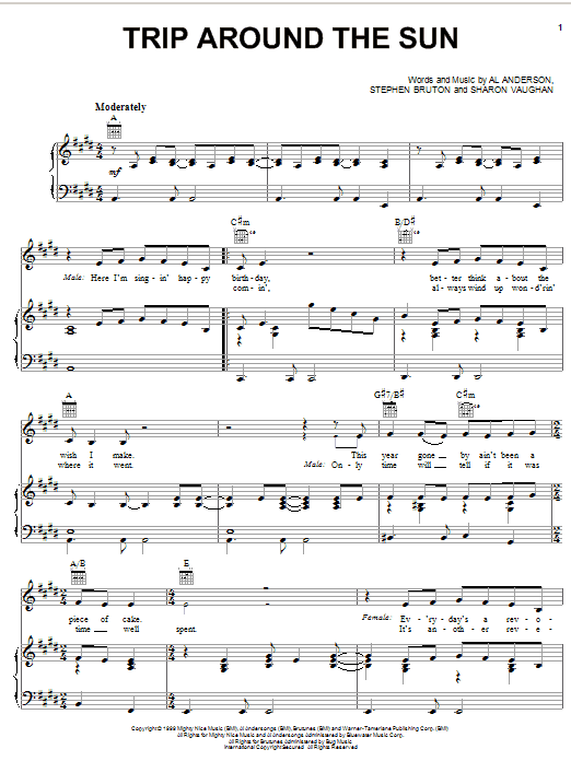 Learn to play Jimmy Buffett with Martina McBride Trip Around The Sun sheet music for Piano, Vocal & Guitar (Right-Hand Melody) in minutes. Jimmy Buffett with Martina McBride Trip Around The Sun sheet music notes and chords