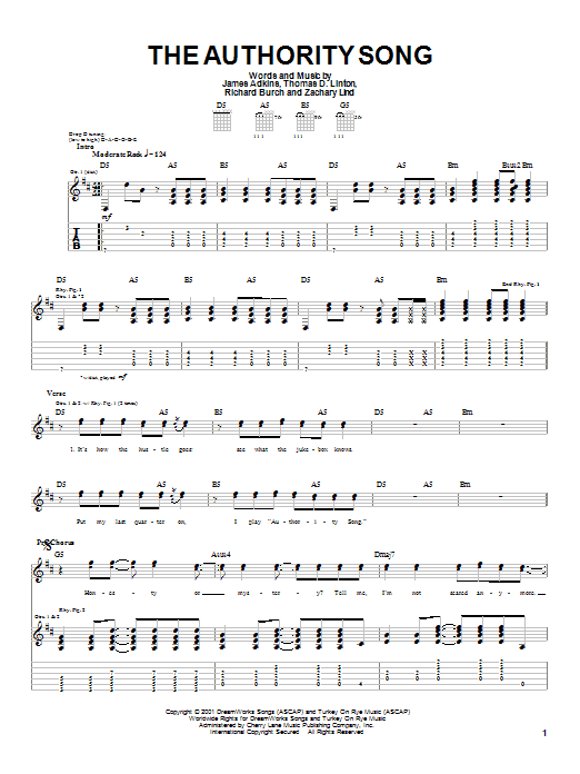 Learn to play Jimmy Eat World The Authority Song sheet music for Guitar Tab in minutes. Jimmy Eat World The Authority Song sheet music preview music notes and score for Guitar Tab including 4 page(s)