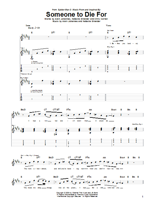 Learn to play Jimmy Gnecco Someone To Die For (feat. Brian May) sheet music for Guitar Tab in minutes. Jimmy Gnecco Someone To Die For (feat. Brian May) sheet music notes and chords