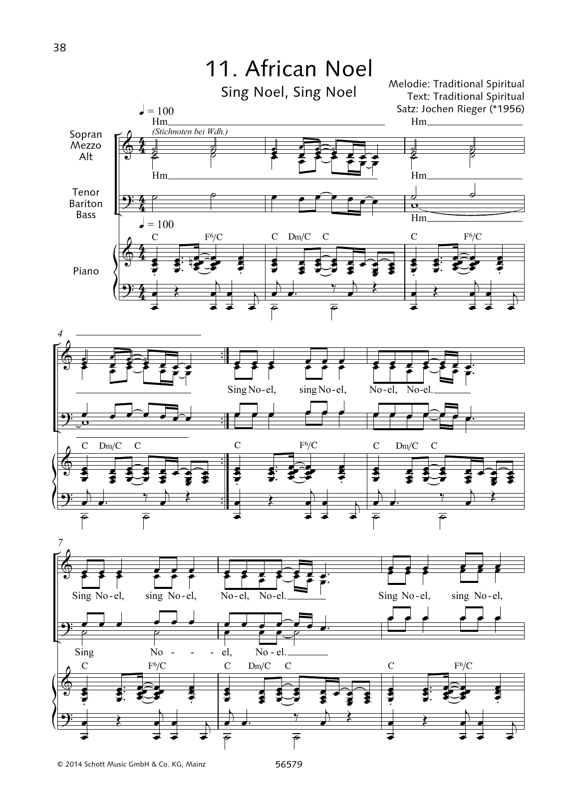 Learn to play Jochen Rieger African Noel sheet music for Choir in minutes. Jochen Rieger African Noel sheet music preview music notes and score for Choir including 6 page(s)
