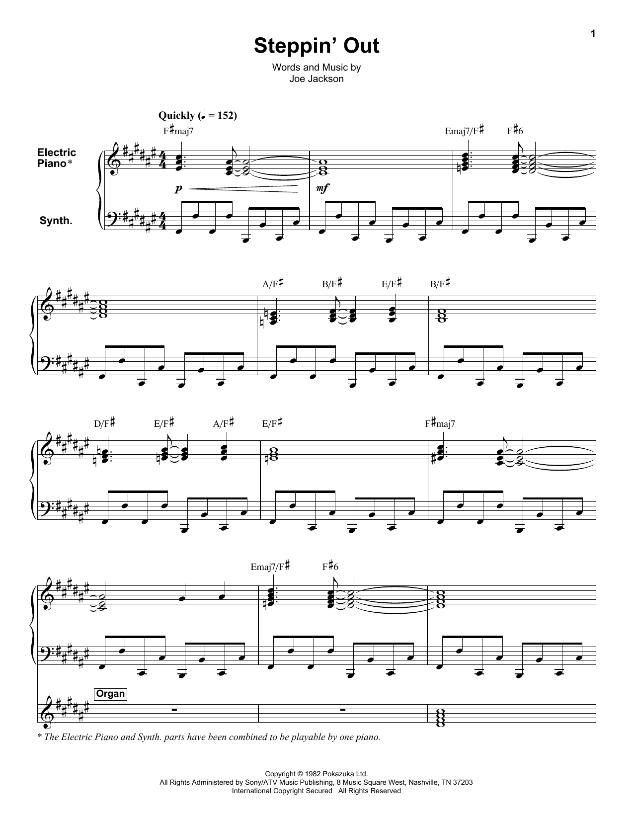 Learn to play Joe Jackson Steppin' Out sheet music for Piano, Vocal & Guitar (Right-Hand Melody) in minutes. Joe Jackson Steppin' Out sheet music notes and chords