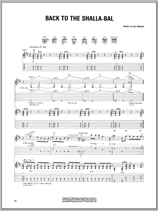 Learn to play Joe Satriani Back To The Shalla-Bal sheet music for Guitar Tab in minutes. Joe Satriani Back To The Shalla-Bal sheet music preview music notes and score for Guitar Tab including 10 page(s)