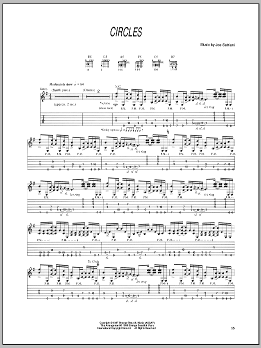Learn to play Joe Satriani Circles sheet music for Guitar Tab in minutes. Joe Satriani Circles sheet music preview music notes and score for Guitar Tab including 5 page(s)