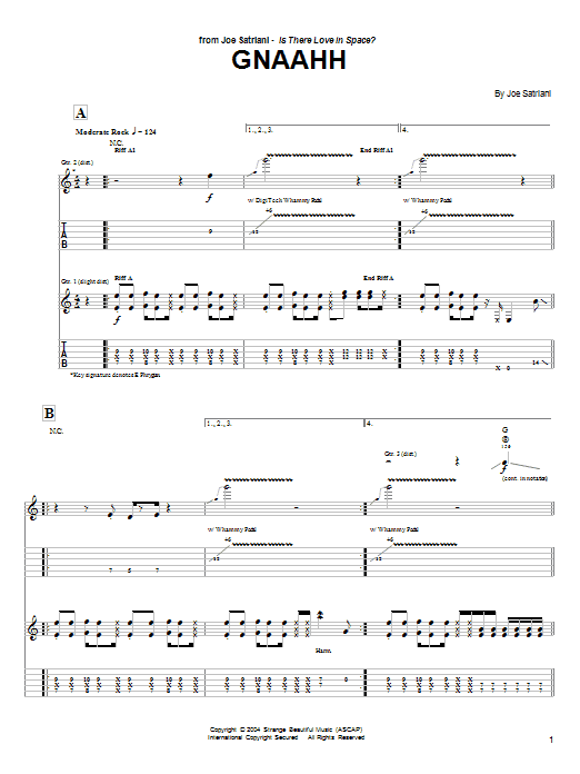 Learn to play Joe Satriani Gnaahh sheet music for Guitar Tab in minutes. Joe Satriani Gnaahh sheet music preview music notes and score for Guitar Tab including 8 page(s)
