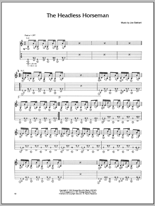Learn to play Joe Satriani Headless Horseman sheet music for Guitar Tab in minutes. Joe Satriani Headless Horseman sheet music preview music notes and score for Guitar Tab including 3 page(s)